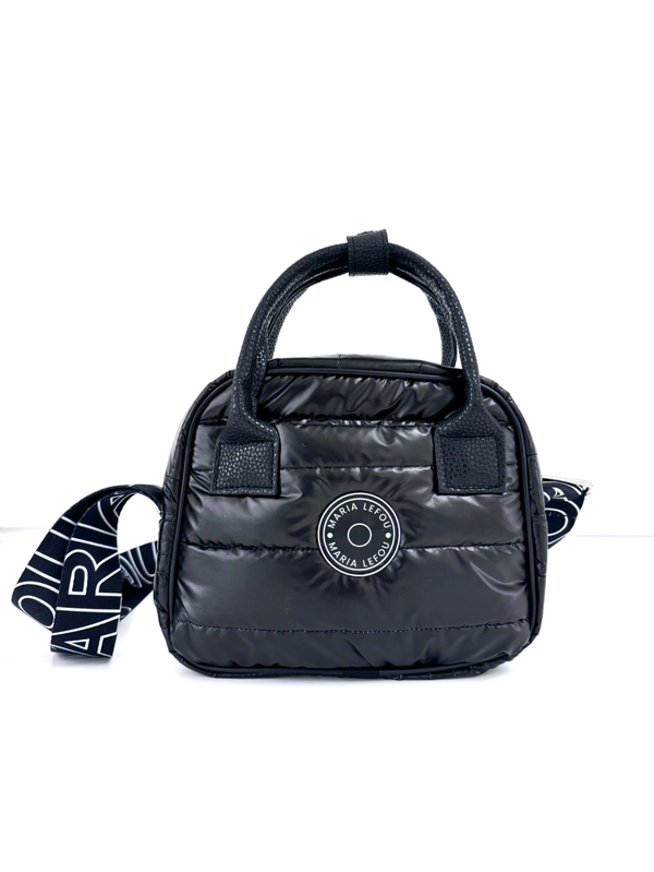 Producto - Bandolera puffer brillosa
