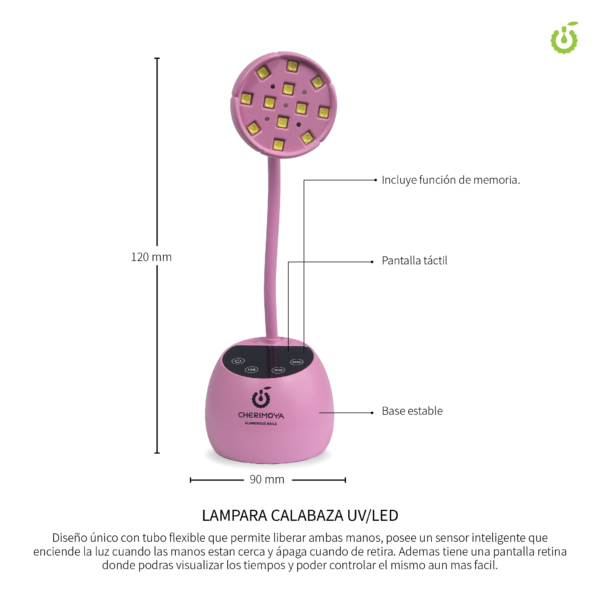 Producto - Lampara/ Cabina Inalambrica Rosa UV/Led 27W BH003385 CHERIMOYA - NAI-CAB-0002 - 1