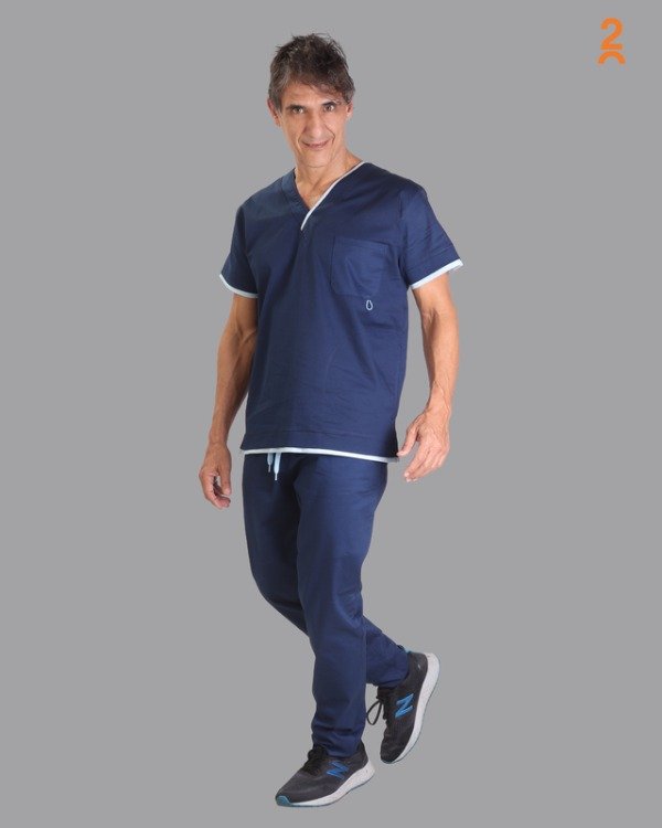 Producto - DELHI FLEX SPANDEX Azul marino con detalle celeste