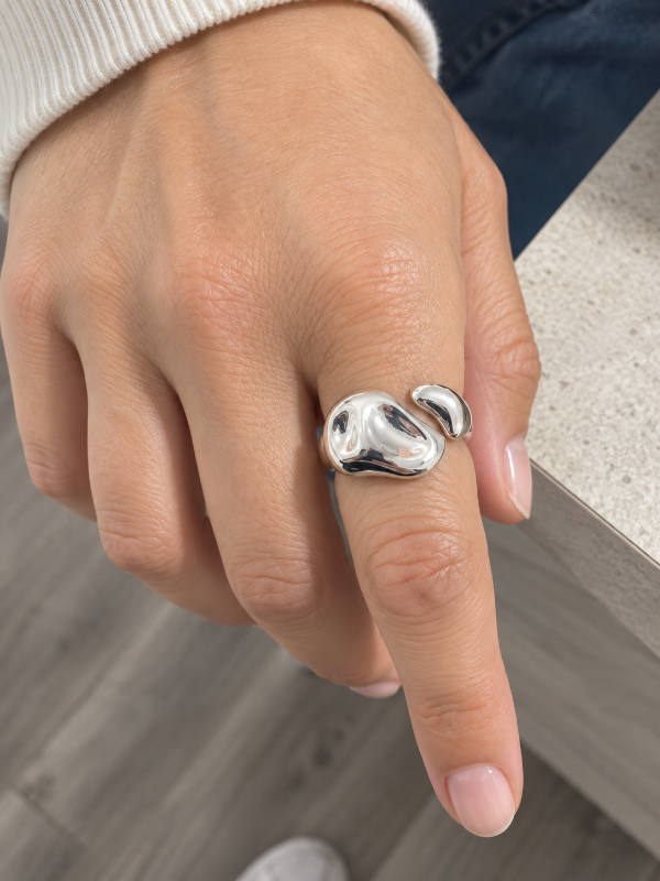 Producto - Anillo acero blanco 005