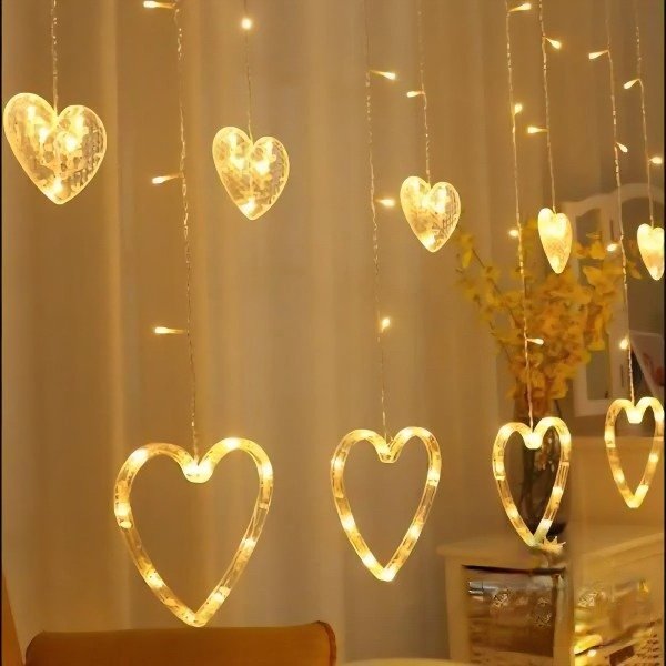 Producto - Cortina led con Corazones