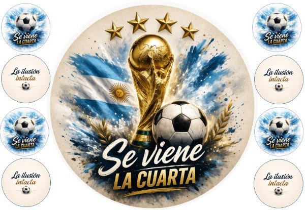 Producto - LAMINA MUNDIAL ARGENTINA REDONDA 25