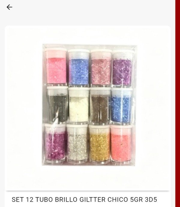 Producto - Brillantina  por 12