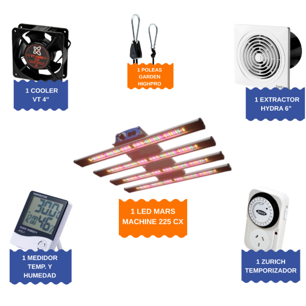 Producto - KIT INDOOR PARA 100X100 CON MARS MACHINE 225 CX  (SIN CARPA)