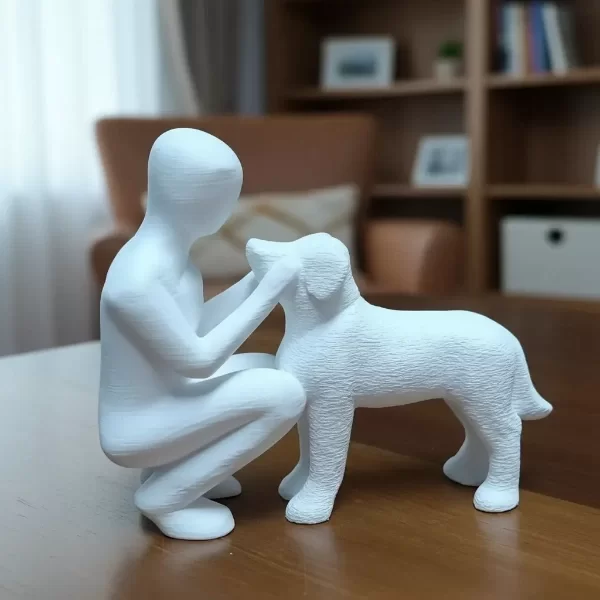 Producto - Figura Minimalista Hombre Con Perro - 2