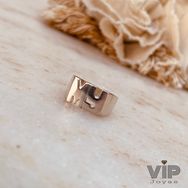 Producto - Anillo Iniciales Plata 925