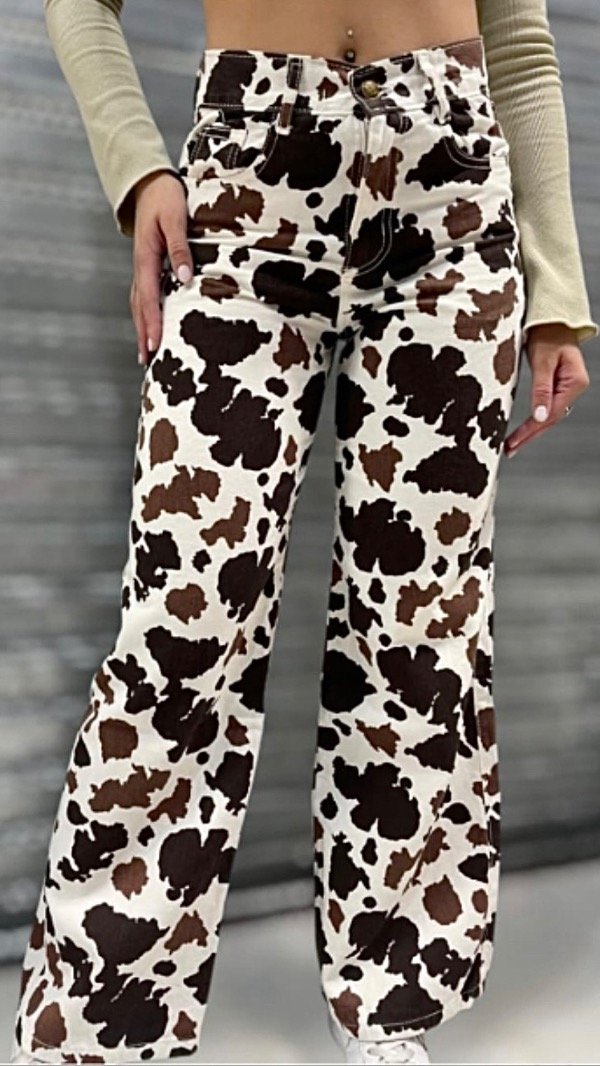 Producto - Jeans wide leg Estampado Vaquita