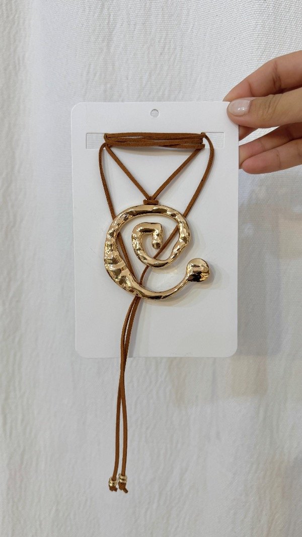 Producto - Cordón marrón spiral gold