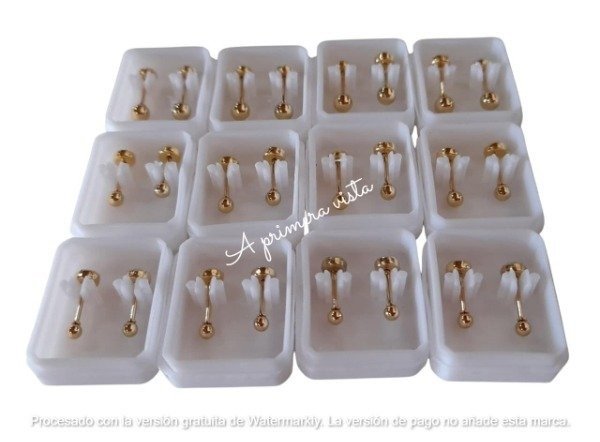 Producto - Abridor bolitas doradas c/par