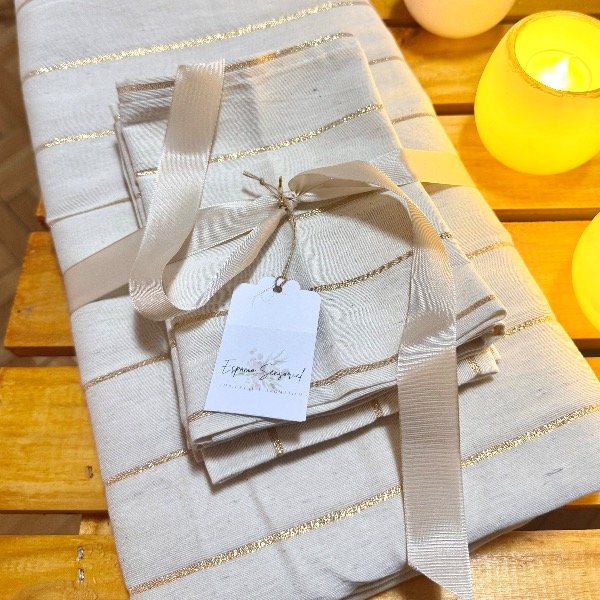 Producto - Mantel Rayas Oro