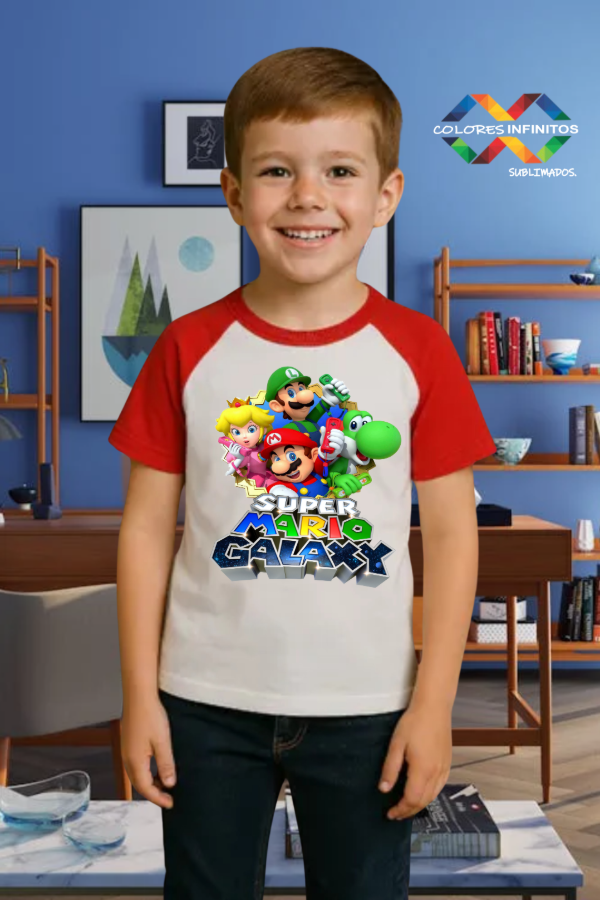 Producto - REMERA-SUPER MARIO -POLIESTER NIÑOS TALLES 12 Y 14 - 0