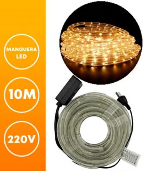 Producto - Manguera De Luces 10 mts Calida - 0