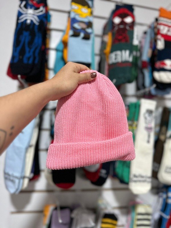 Producto - Beanie punto inglés rosa