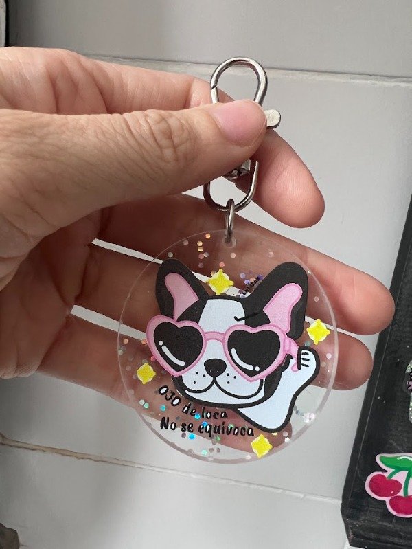 Producto - Ojo de loca no se equivoca llavero