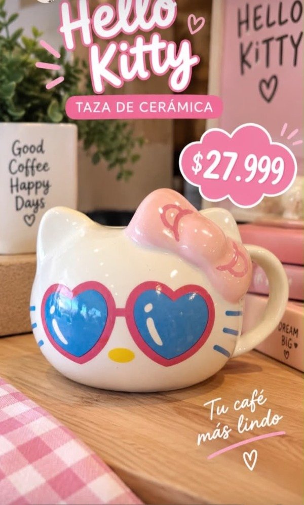 Producto - Taza Kitty con lentes