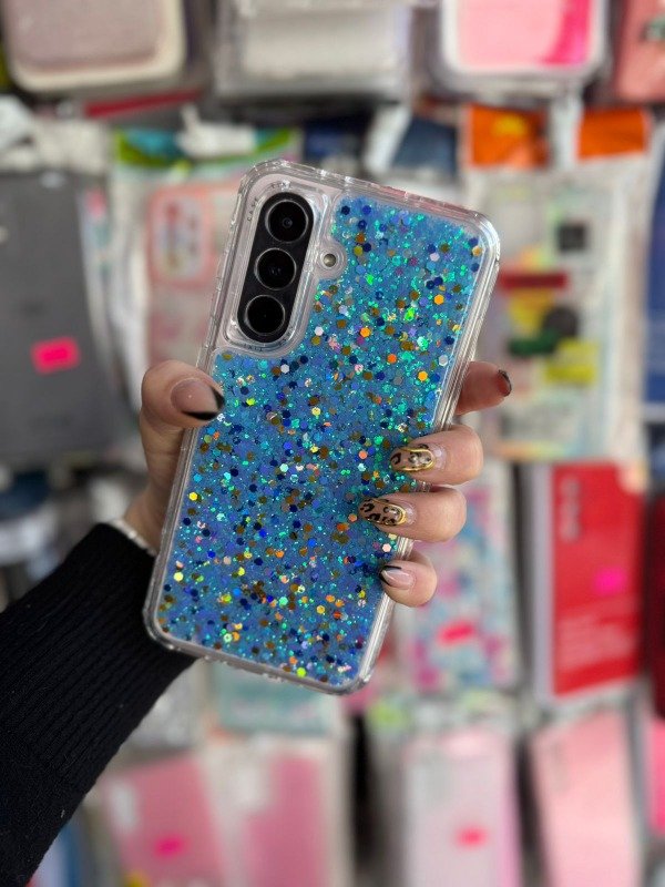 Producto - Case brillos 360 turquesa