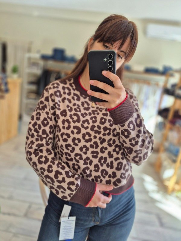 Producto - Sweater Doble Bremer Print Chocolate