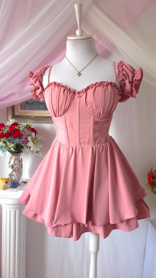 Producto - Vestido Coquette Annete Rosa! IMPORTADO NUEVO - 6