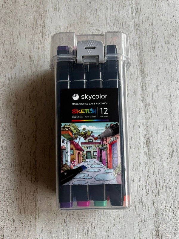 Producto - MARCADOR SKYCOLOR DOBLE PUNTA X12