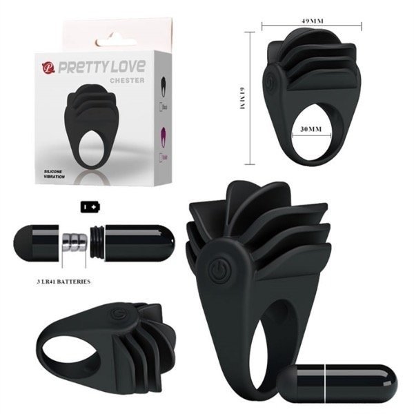 Producto - Anillo vibrador escamado estimulador clitoris y pene CHESTER