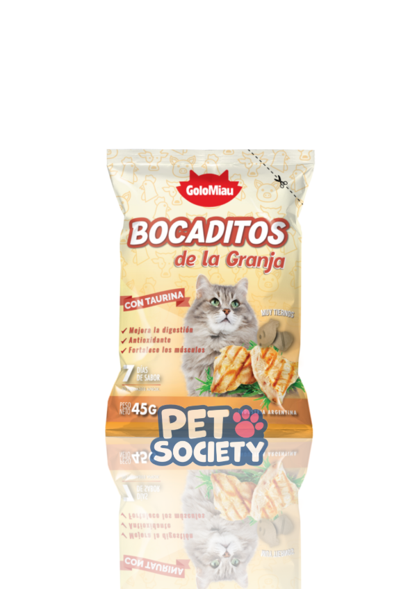 Producto - BOCADITOS GOLOMIAU DE LA GRANJA 45G