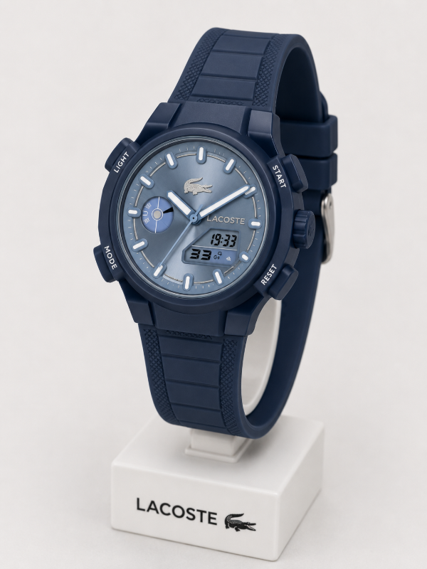 Producto - Reloj Lacoste de silicona analógico y digital LC33 Azul