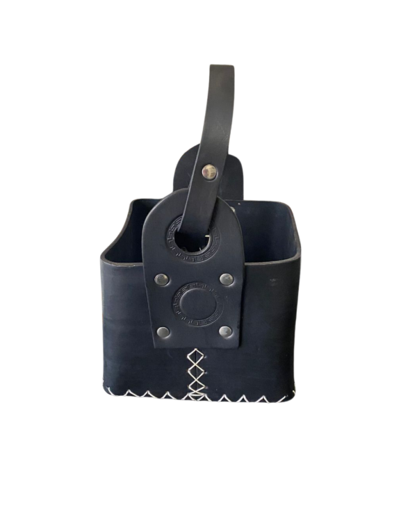 Producto - CANASTA MATERA CUERO NEGRA