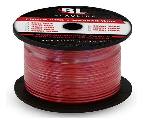Producto - CABLE MARCA BLAULINE 8 GAUGE ROJO ULTRA FLEXIBLE X METRO
