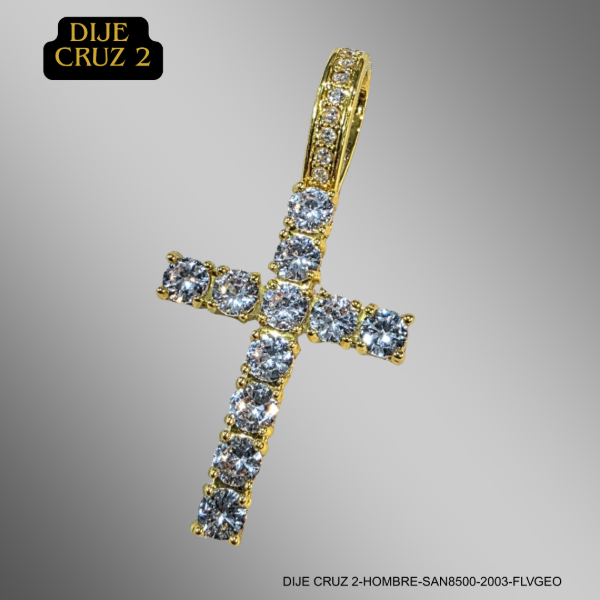 Producto - DIJE CRUZ 2 HOMBRE - San8500-2003-FLVGEO