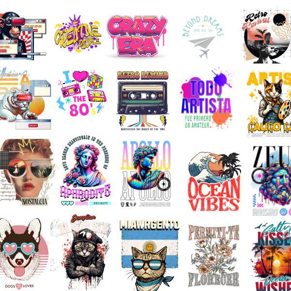 Producto - +90 Diseños para remeras, buzos, tazas, etc