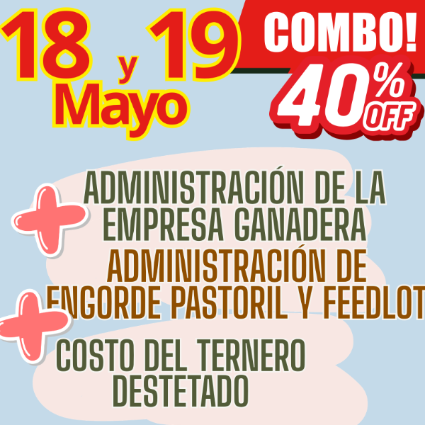 Producto - COMBO 3 CURSOS:Gestión Ganadera + Costo del Ternero + Engorde Pastoril y Feedlot