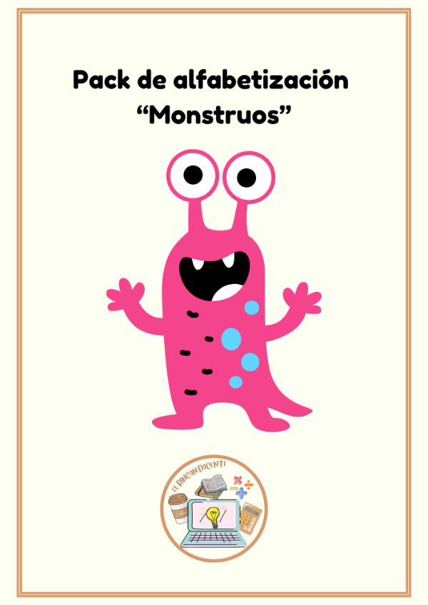 Producto - Pack de alfabetización: Temática " Monstruos"