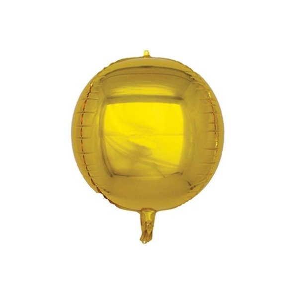 Producto - Globo esfera metalizada 3D 10" color dorado x10un