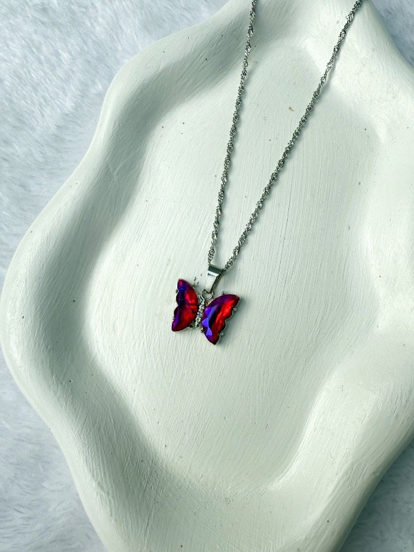 Producto - Cadena Mariposa Fucsia