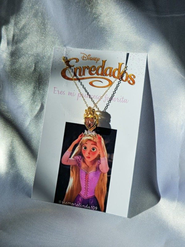 Producto - Collar Rapunzel corona rosa