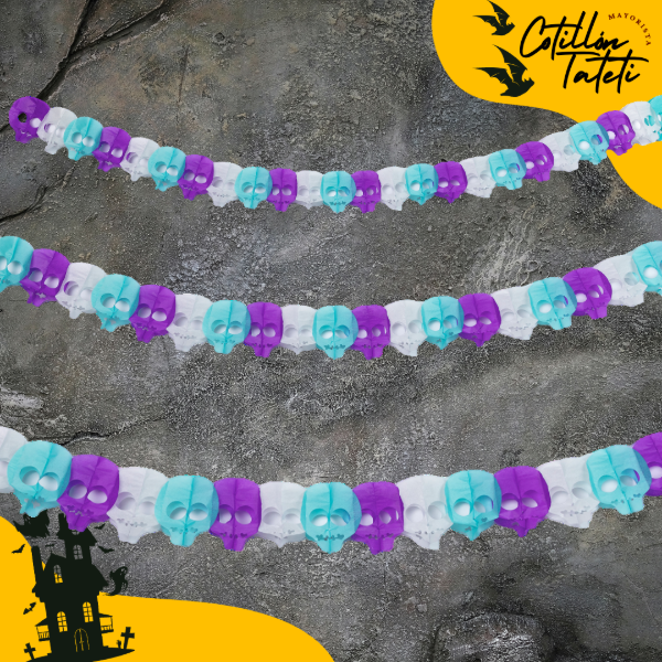 Producto - GUIRNALDA CRANEOS 3 colores - 360cm