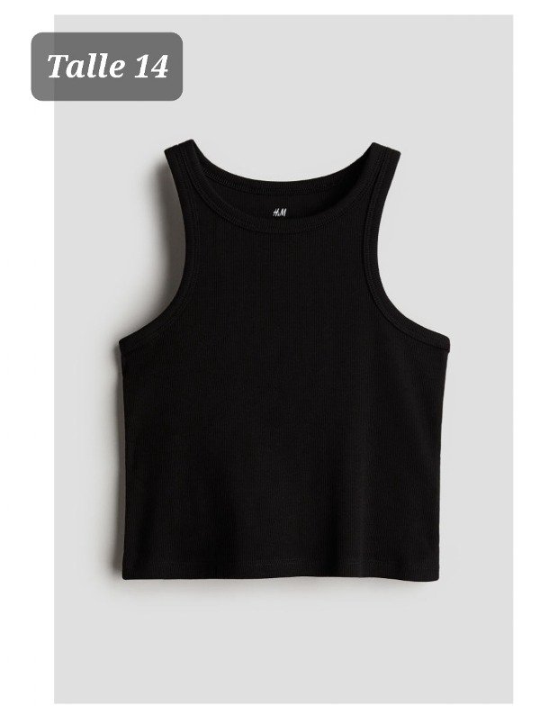 Musculosa HyM talle 14/16 negra