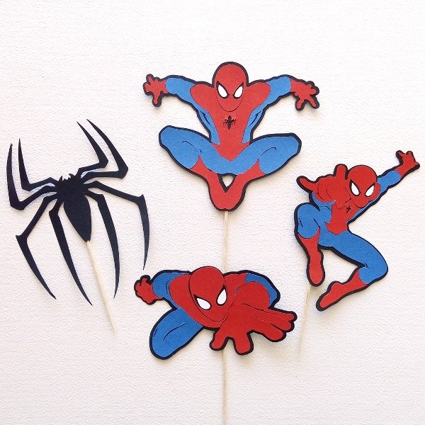 Producto - Set x 4 Toppers Spiderman