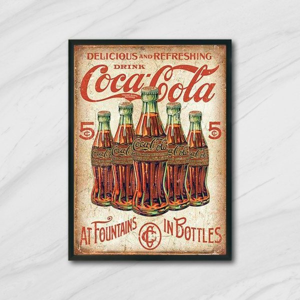 Producto - Cuadro decorativo vintage Coca Cola