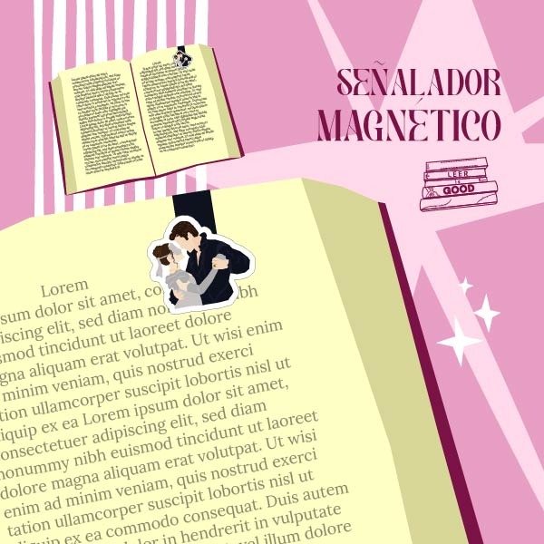 Producto - Señalador Magnético - Sophie y Benedict - Bridgerton