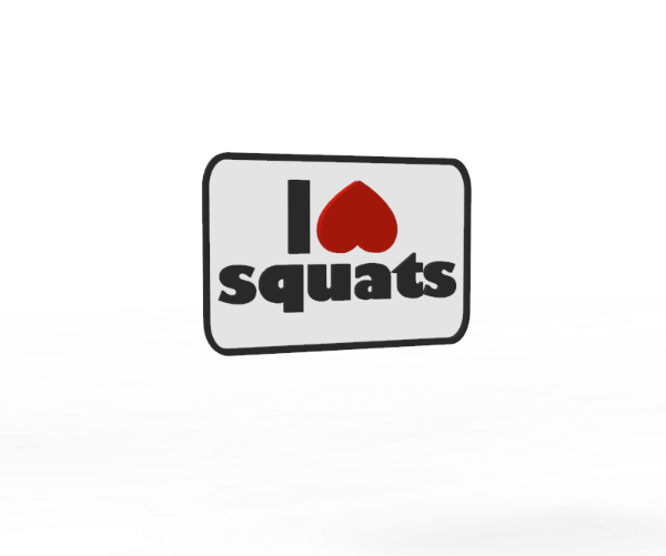 Producto - Parche Para mochila táctica - Con velcro - I LOVE SQUAT