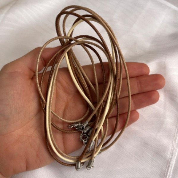 Producto - Cadena Caucho 50cm - Tonos marrones