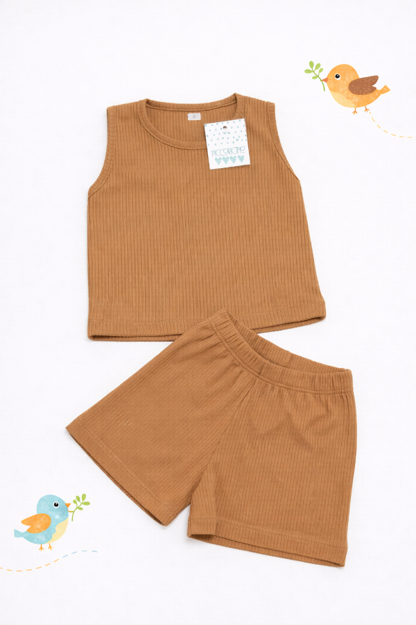 Producto - Musculosa y short morley camel