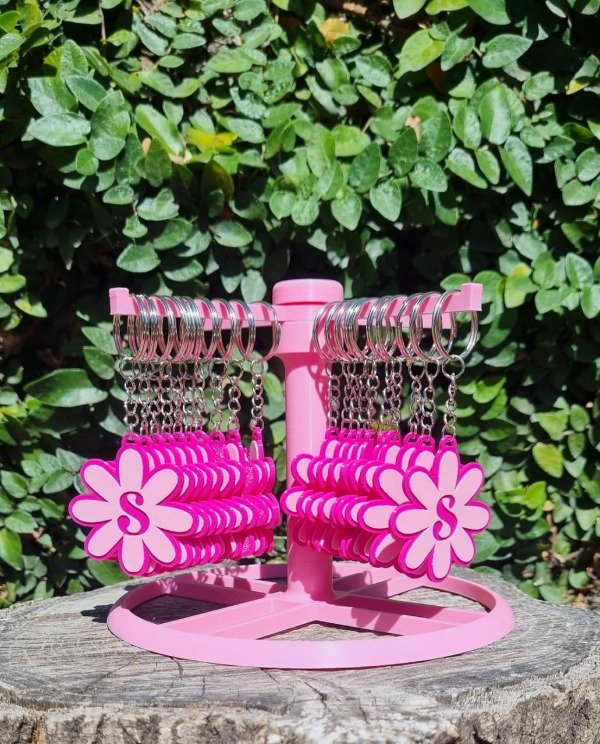 Producto - x40 Llaveros completos + Exhibidor simple