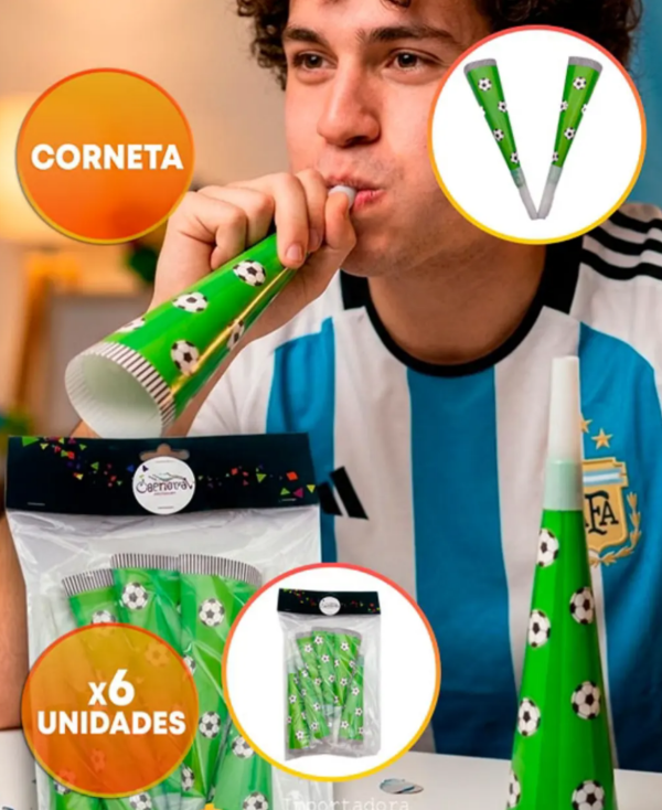 Producto - Corneta futbol x 6 unid