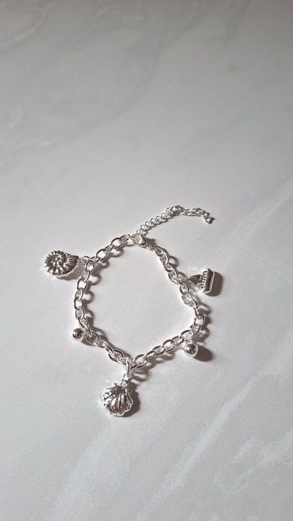 Producto - Pulsera de acero blanco dije mar