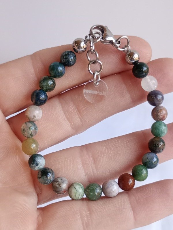 Producto - Pulsera agatas india acero