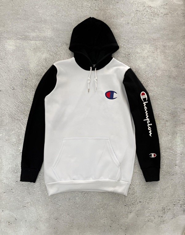 Producto - Buzo black champion combinado blanco