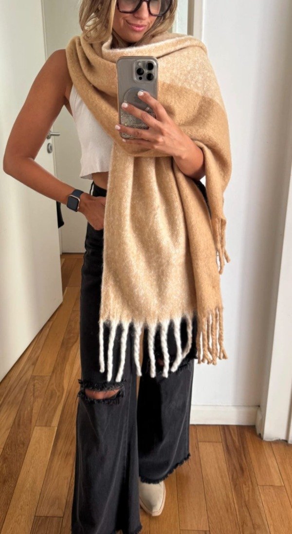 Producto - Ruana Nube Camel
