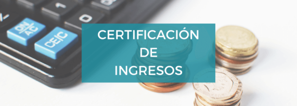 Producto - Certificación de ingresos personales